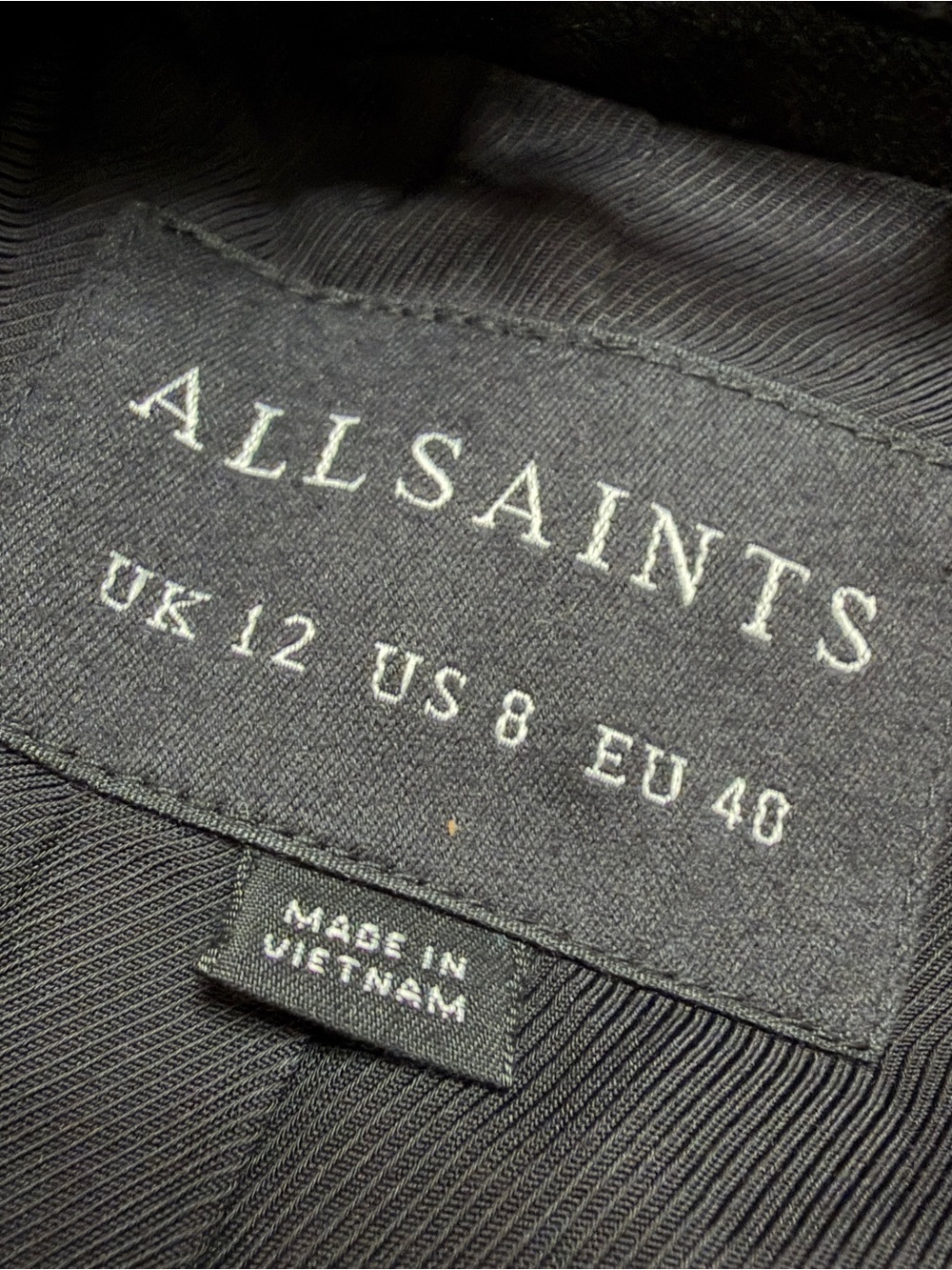ALLSAINTS sz 8 Aleida Duster Jacket Coat Black Blazer Open Front - Picture 5 of 10